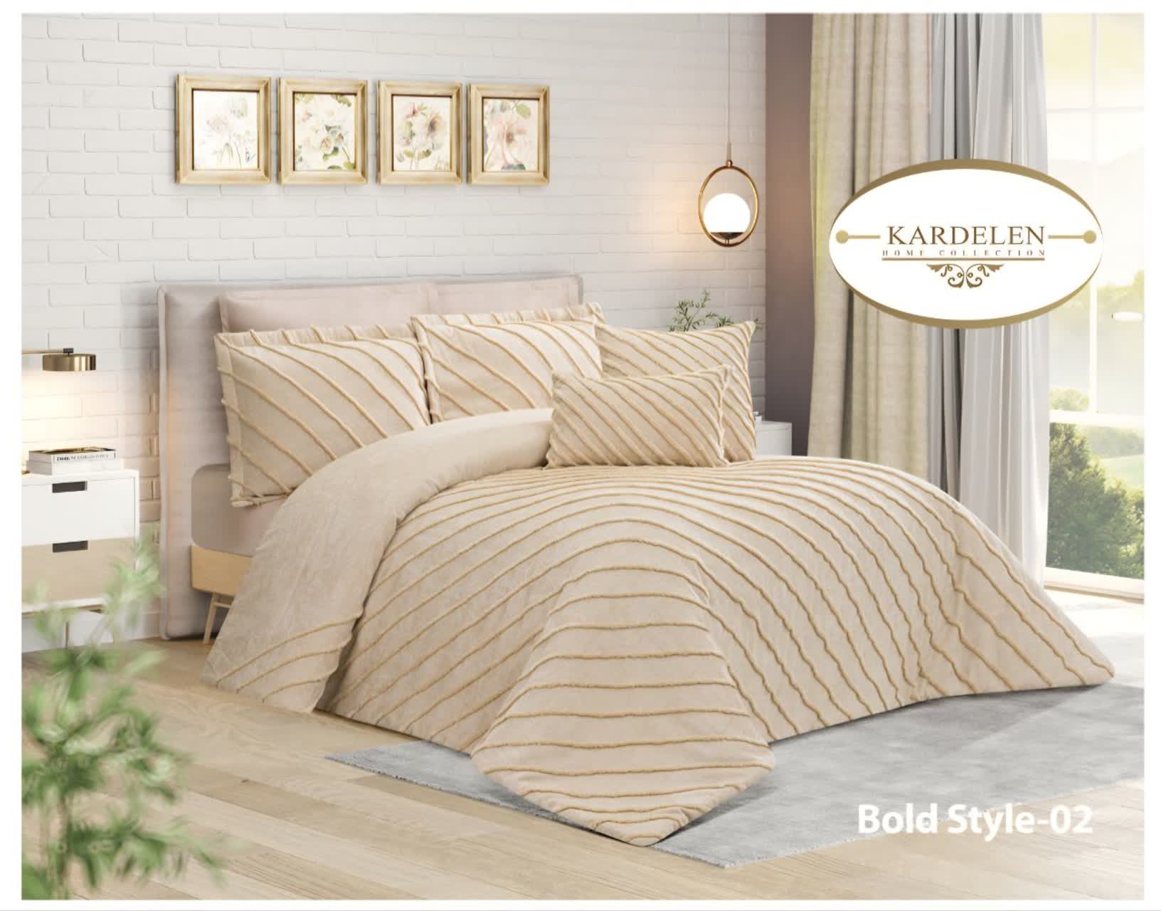 روتختی خامه دوزی کاردلن مدل Bold Style (بولد استایل) دو نفره - تصویر 2