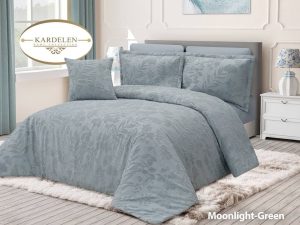 رو تختی کنف مخمل خامه دوزی کاردلن مدلmoonlight-green