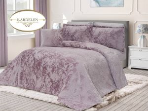 رو تختی مخمل ژاکارد کاردلن مدلsky-purple